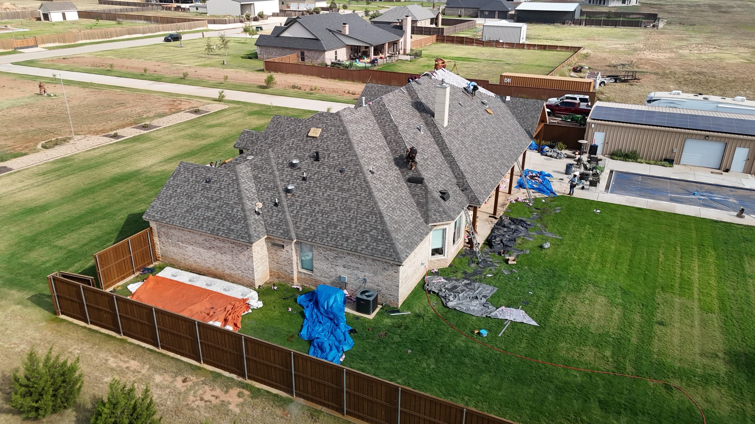 Estimate and Installation — Rain Roofing project in Texas