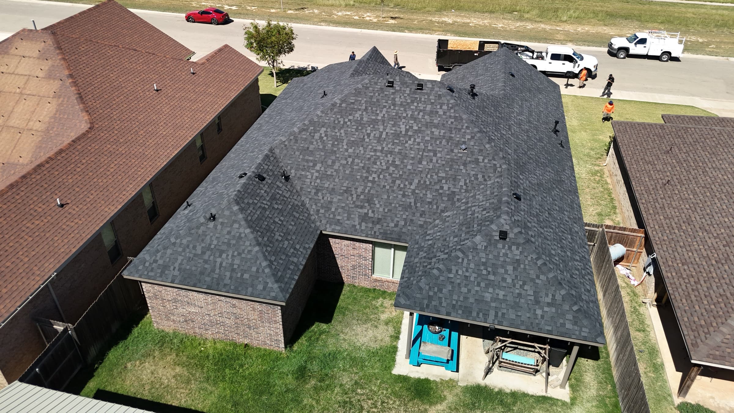 Completed Owens Corning shingle installation